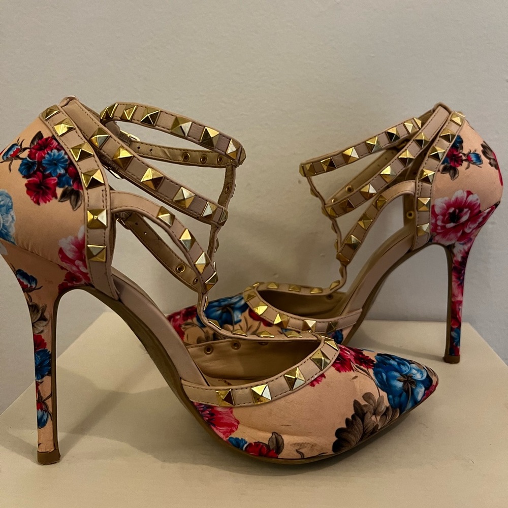 Wild Diva lounge Floral Heels